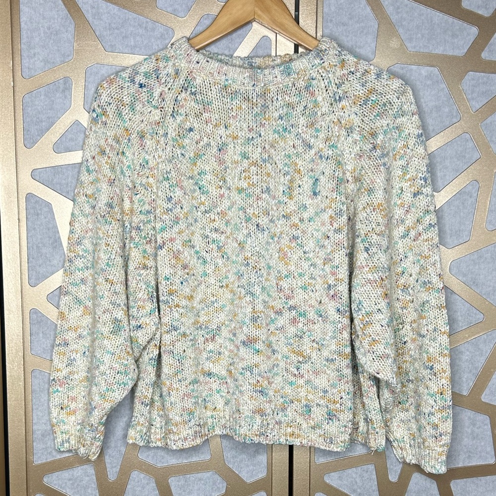 Drop Shoulder Marled Knit Sweater Women's Sweaters - Picture 1 of 4